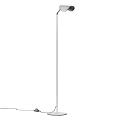 Sleek Modern Floor Lamp Design With Curved Metal Arm And Black Shade For Living Space
