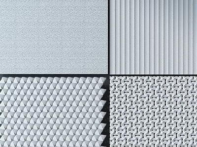 Decorative Wall Surfaces With Various Textures And Patterns For Interior Design 3d model