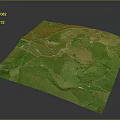Aerial View Of Scenic Green Mountain Landscape With Rolling Hills And Natural Paths
