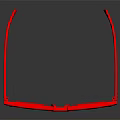 Red Pixel Style Jewelry With Reflective Surface And Modern Fashion Design
