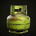 Rusty Green Gas Cylinder As Essential Household Item For Daily Use