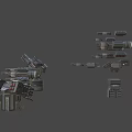 Weapon sci-fi turret 3d model