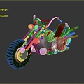 Modern Jet Motorcycle Sci-Fi Motorcycle Concept Motorcycle Flying Car 3d model