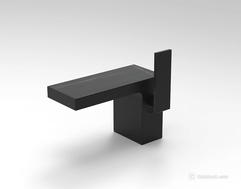 Modern Black Minimalist Faucet With Sleek Design For Contemporary Kitchen Spaces 3d model 