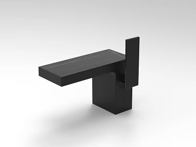 Modern Black Minimalist Faucet With Sleek Design For Contemporary Kitchen Spaces 3d model