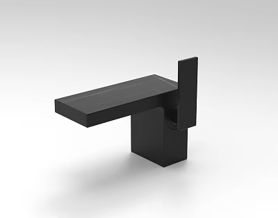 Modern Black Minimalist Faucet With Sleek Design For Contemporary Kitchen Spaces 3d model