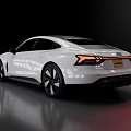 White Modern Coupe With Sleek Aerodynamic Body And Black Alloy Wheels