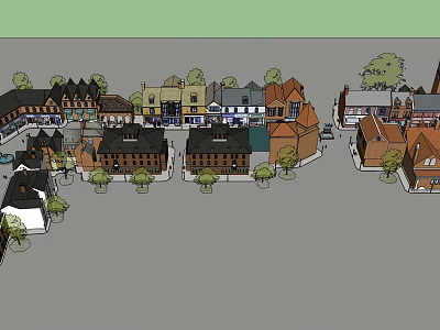European Commercial Street Intention of British Commercial Street 3d model