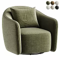 Accent Chair Green Upholstered With Rounded Armrest Comfortable Cushion And Color Options