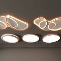 3d ceiling lamp round ceiling lamp bedroom lamp artistic shape lamp fashion living room lamp model combination 3d model