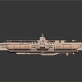 Futuristic Twin Hull Space Aircraft Carrier With Runway And Deck Design