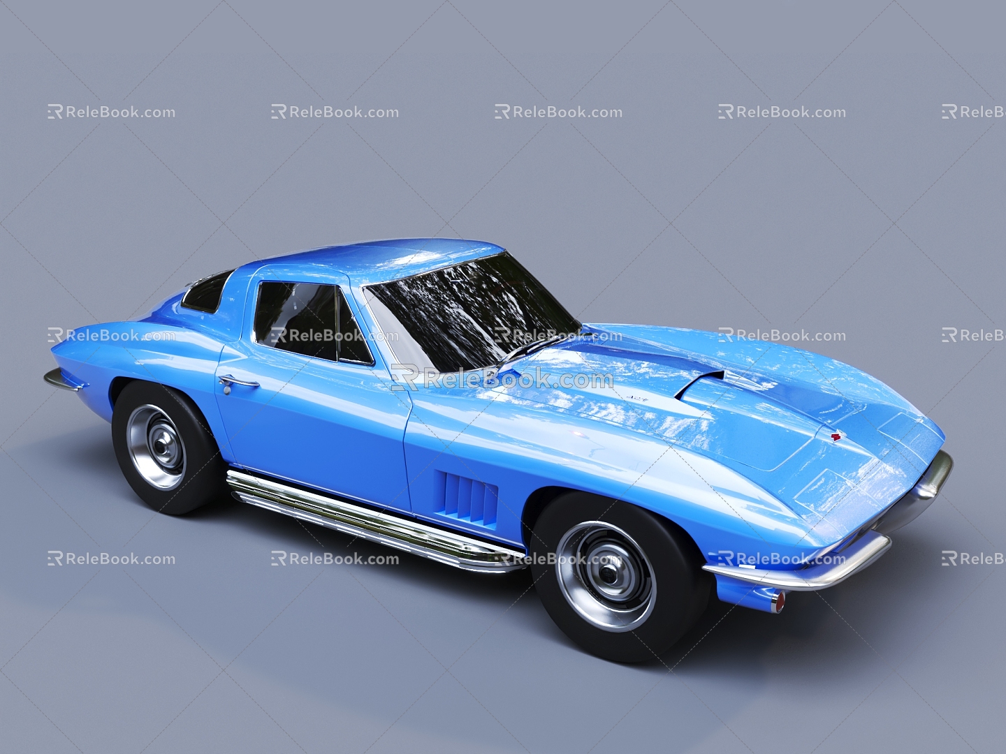 American Retro Car sports car Muscle Car Chevrolet 3d model