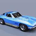 American Retro Car sports car Muscle Car Chevrolet 3d model