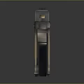 Modern Tactical Pistol Design With Metallic Body And Patterned Grip