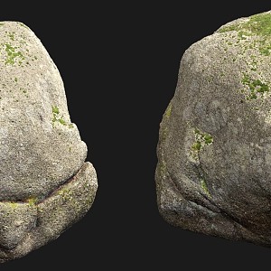 Stone Rock Moss Riverside Mountain Pebbles Shale Mountain Big Mountain 3d model