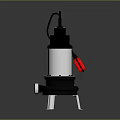 Industrial Submersible Pump With Black Cable And Stable Metal Base Stand