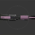 Stylish Pink and Black Decorative Pistol With Wing Accents Floral Engravings And Reflective Details