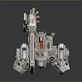Modern Robot Mech Warrior Machine Battlearm Mechanical Battlearm Machine Warrior 3d model