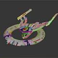 Futuristic Ring Shaped Spacecraft With Winged Structure For Cosmic Exploration Missions