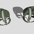 Green Tactical Backpack Straps With Adjustable Padded Design And Metal Buckles