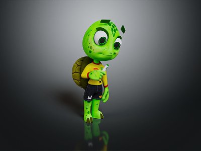 Turtle Cartoon Turtle Snapping Turtle Chickbill Turtle Reptile Cold Blooded Animal Reptile Class 3d model