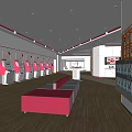 Modern Digital Store Interior With Display Counters And Electronics Products Showcase 3d model