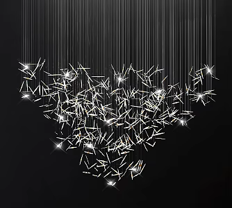 Modern Crystal Chandelier Decorative Crystal Lamp 3d model