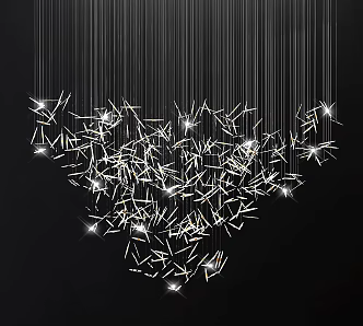 Modern Crystal Chandelier Decorative Crystal Lamp 3d model