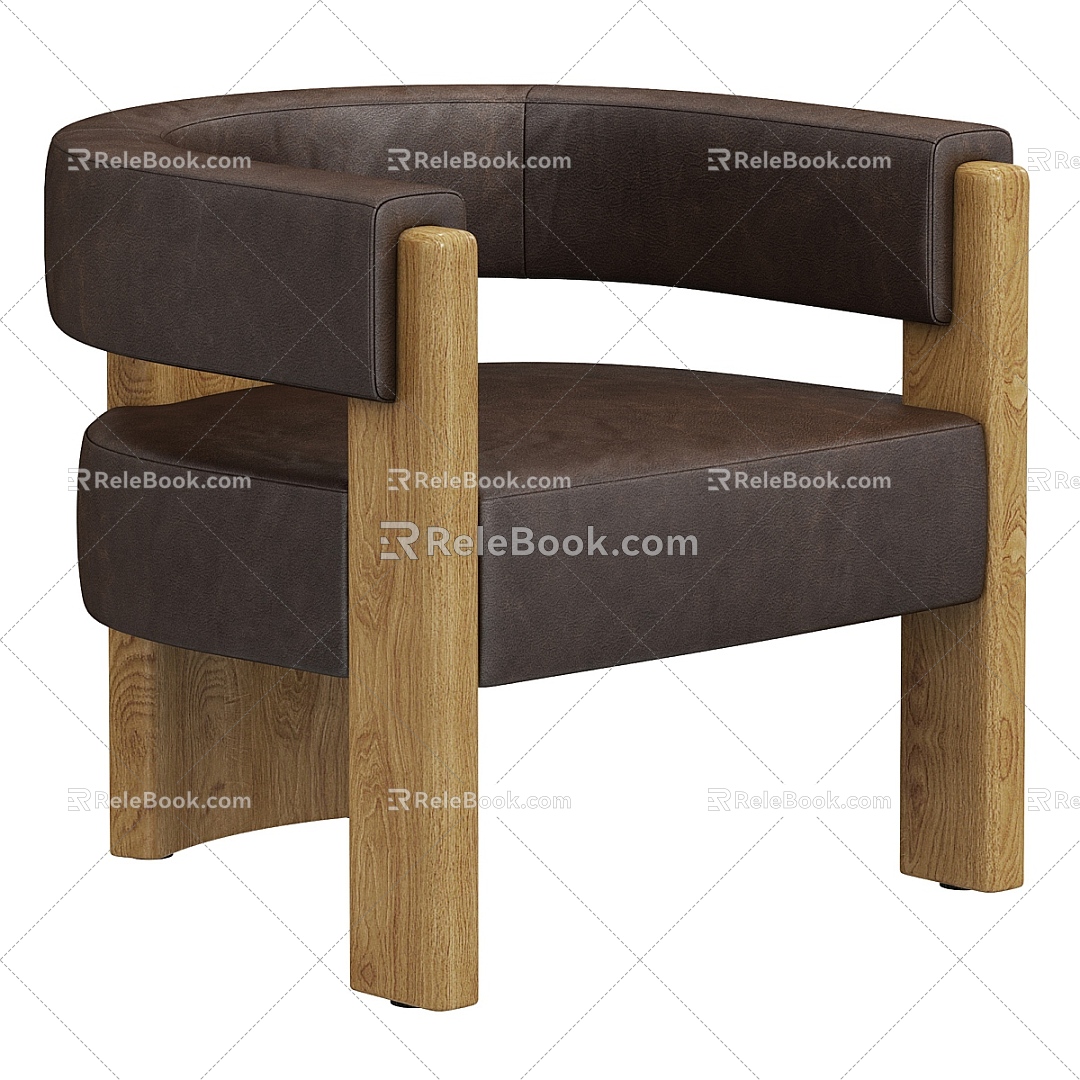 Leisure Chair Leisure Chair Single Sofa Single Chair 3d model