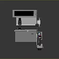 Industrial Equipment with Metal Structure Internal Components and Open Compartments for Commercial Use