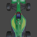 Green Formula Race Car Featuring Castrol Logo 7H Number And Pirelli Tires