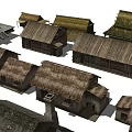 Traditional Chinese Ancient Building Models With Various Roof Designs And Components