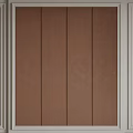 Elegant White Gypsum Molding Trim on Brown Textured Wall with Linear Design