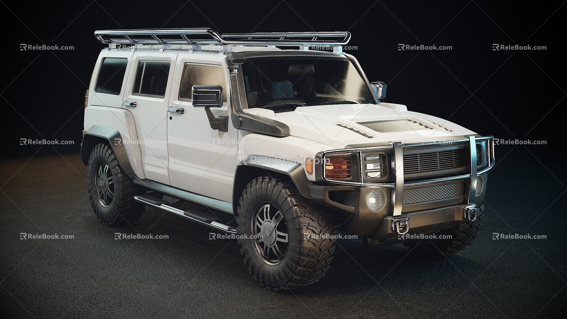 Hummer car Hummer car car car seven-seater car 3d model