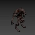 Fierce Game Movie Character With Dog Head Sharp Teeth And Muscular Build