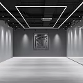 Modern Dance Studio Reception Desk With Wall Sign And Lighting Design