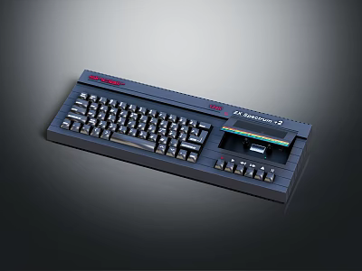 Vintage Electronic Keyboard with Classic Mechanical Design and Responsive Key Switches 3d model