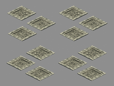 Chinese floor tile ground pattern 3d model