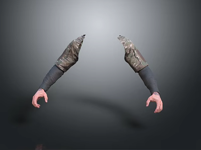 Camouflage Arm Sleeves Model With Detailed Design And Dark Fabric 3d model