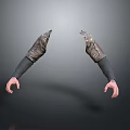 Camouflage Arm Sleeves Model With Detailed Design And Dark Fabric