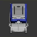 Blue And Transparent Medical Isolation Cot With Protective Enclosure And Wheels