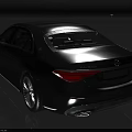 Mercedes Black Luxury Sedan with Sleek Front Grille Headlights and Smooth Body Lines