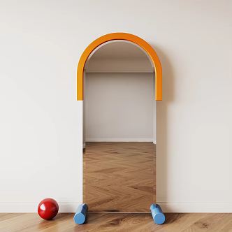 Modern mirror Memphis dopamine full-length mirror floor mirror 3d model