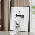 Modern Animal Painting Decorative Painting Hanging Painting 3d model