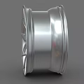 Stylish Silver Alloy Wheel Rim With Modern Spoke Design And Central Logo