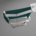 Medical Surgical Light With Green Shade Adjustable Arm And Control Panel