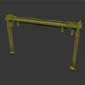 Industrial Metal Equipment Support Frame With Four Pillars And Top Beam Structure