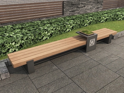 Modern Landscape Seat Outdoor Landscape Seat Street Rest Bench model