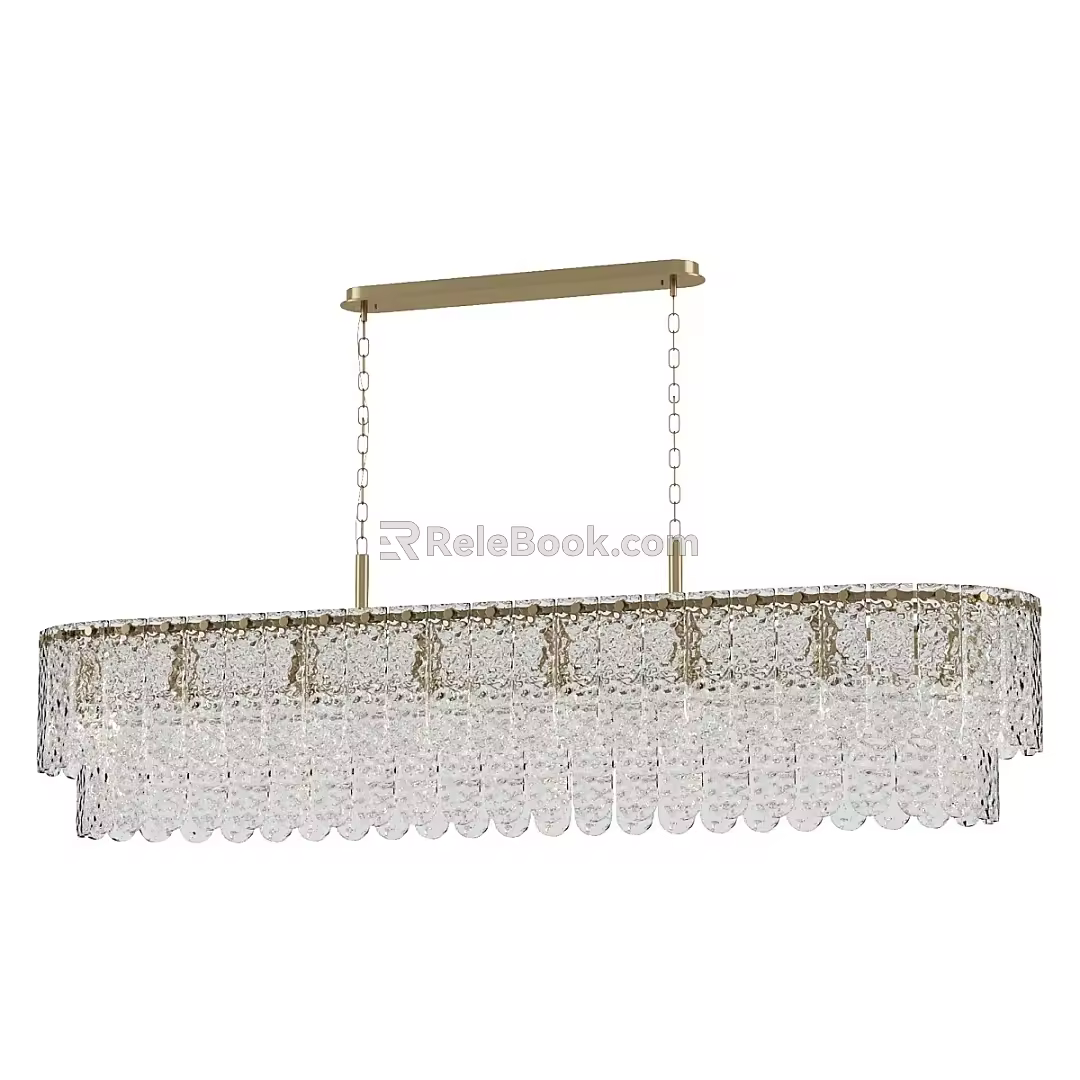 Modern minimalist chandelier 3d model