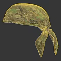 Camouflage Pattern Bandana With Tied Knot Design For Casual Fashion Accessory
